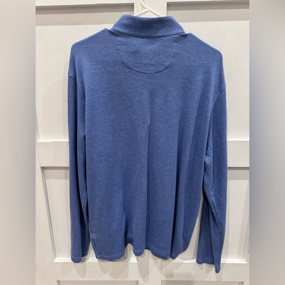 Mizzen+Main Men's Zip-Up Sweater in Blue - Picture 2 of 3